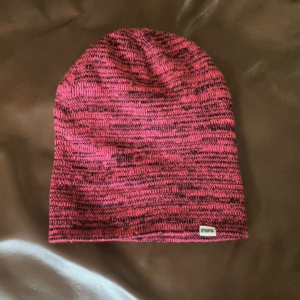 Victoria’s Secret PINK Fuschia/Black Beanie